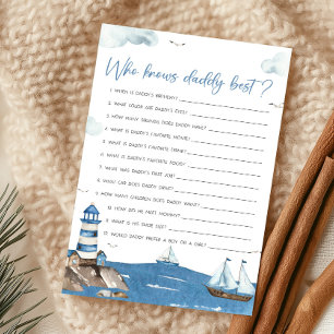 Ahoy, es ist ein Junge, nautisches Spiel: Wer kenn