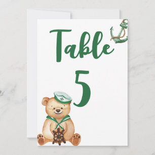 Ahoy, es ist ein Junge Teddybär Baby Shower Tischn Einladung