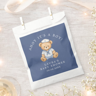 Ahoy, es ist ein Junge Teddybär Seemann Baby Showe Geschenktütchen