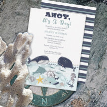 Ahoy Es ist ein Junge unter der Sea Baby Shower In