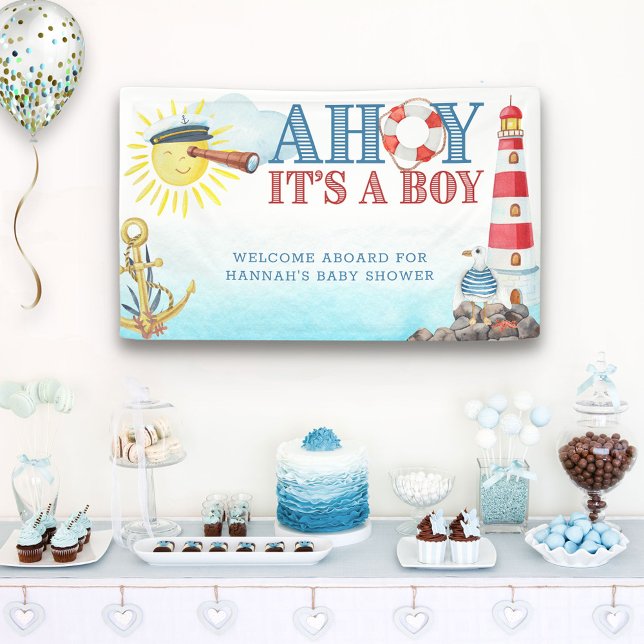 Ahoy es ist eine Baby-Baby-Dusche Banner (Von Creator hochgeladen)