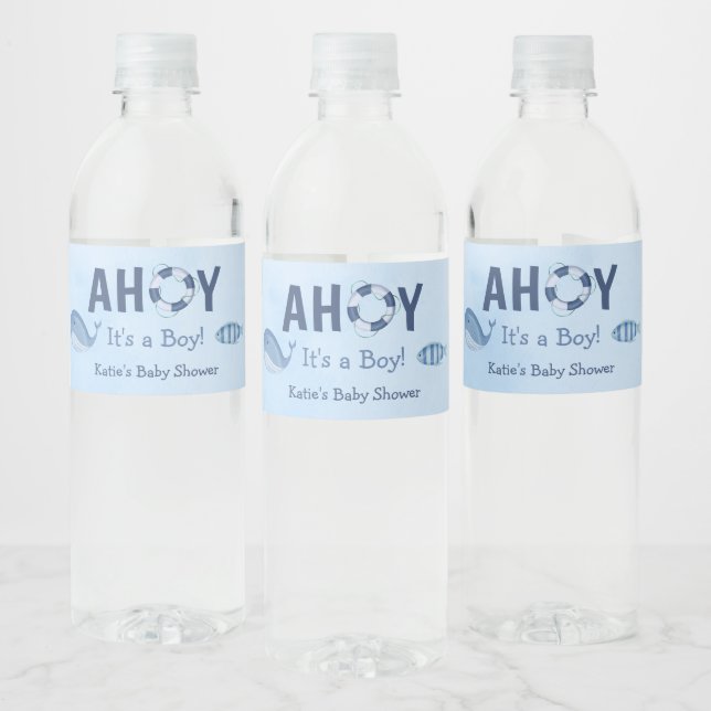 Ahoy Es ist eine Baby-Dusche für junge Meerestiere (Flaschen)