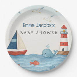 Ahoy Es ist eine Baby-Kinderdusche Pappteller