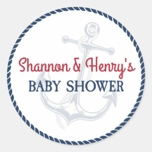 Ahoy Es ist eine Baby-Kinderdusche Runder Aufkleber