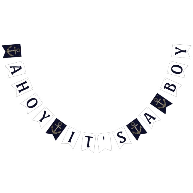 Ahoy Es ist eine Baby-Kinderdusche Wimpelkette (Alle)