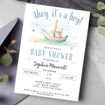 Ahoy Es ist eine Babydusche für Boy Nautical Sailb