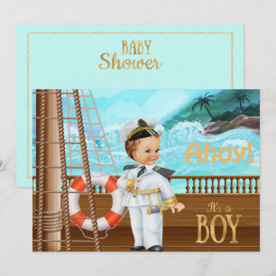 Ahoy Es ist eine Boy Baby Dusche Einladung