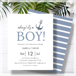 Ahoy! Es ist eine Boy Baby Shower Budget Einladung