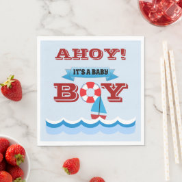 Ahoy ist ein Baby Boy Paper Napkin Serviette