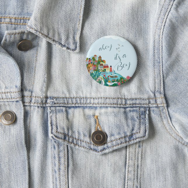 Ahoy ist ein Baby-Dusche-Party Button (Beispiel)