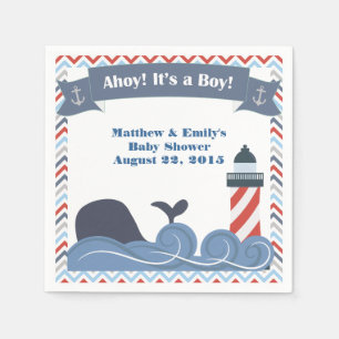 Ahoy ist ein Baby Nautical Baby Duschpapier Napkin Serviette