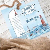 Ahoy ist ein junges Leuchtturm Ocean Baby Shower a