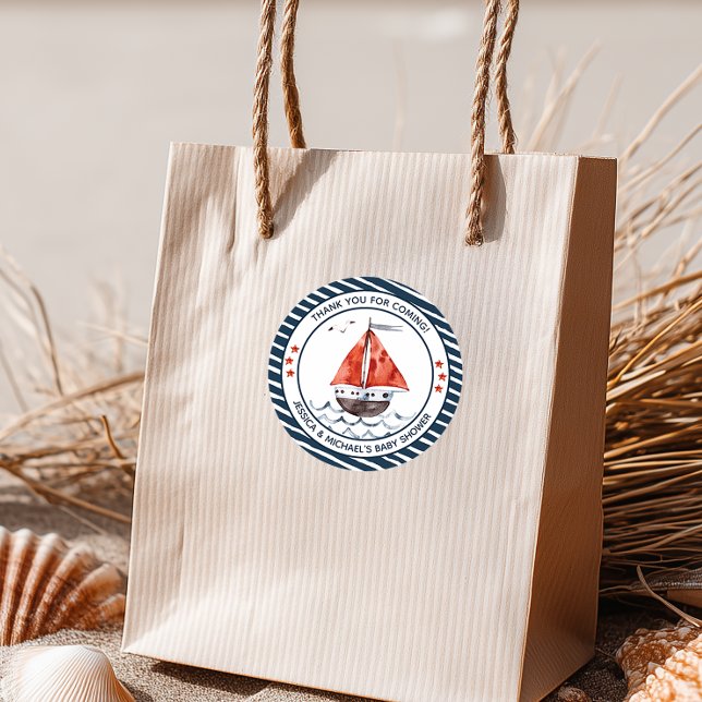 Ahoy ist ein männlicher Nautiker Runder Aufkleber (Von Creator hochgeladen)