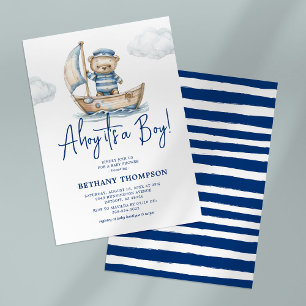 Ahoy ist eine Baby-Dusche aus Boy Teddy Bear Einladung