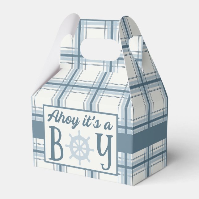 Ahoy ist eine Baby-Kinderdusche Geschenkschachtel (Vorderseite)