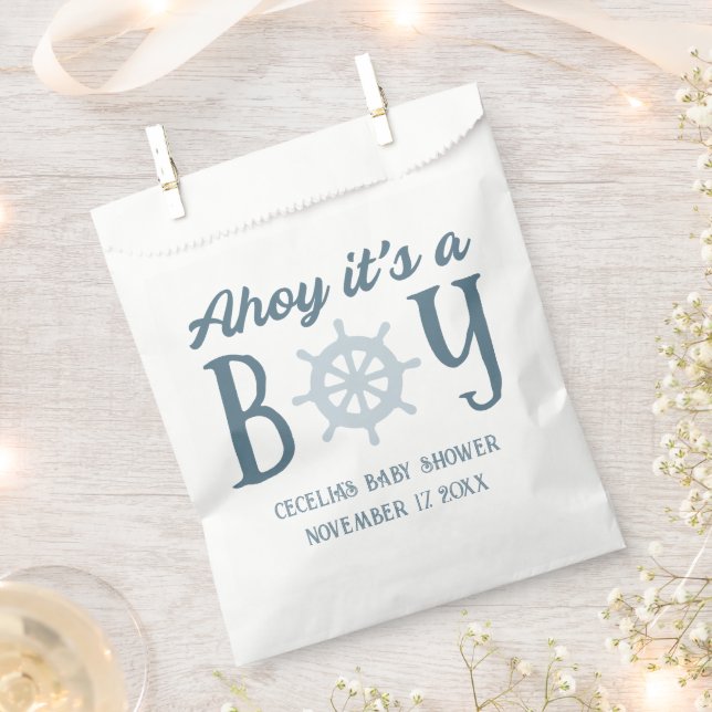 Ahoy ist eine Baby-Kinderdusche Geschenktütchen (Ausgeschnitten)