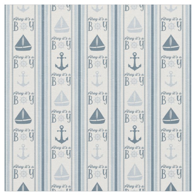 Ahoy ist eine Baby-Kinderdusche Stoff (Nahaufnahme)