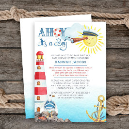 Ahoy ist eine Niedliche Baby-Dusche von Jungen Einladung