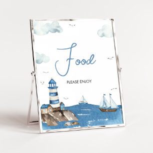 Ahoy It is a Boy Nautical Baby Shower Food Poster