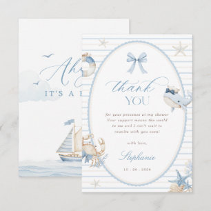 Ahoy It's a Boy Baby Shower Dankeskarten Dankeskarte