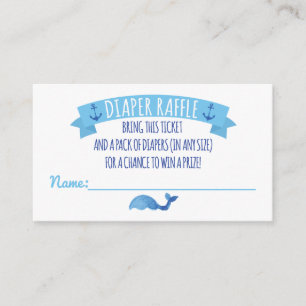 Ahoy It's a Boy Diaper Raffle Card Begleitkarte