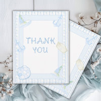Ahoy It's a Boy Nautical Danke You Card