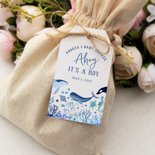 Ahoy It's a Boy Under Sea Baby Shower Vielen Dank Geschenkanhänger