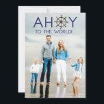 Ahoy Joy to the World Christmas Beach Foto Feiertagskarte<br><div class="desc">Diese Fotokarte ist ideal für alle,  die in der Ferienzeit in einem warmen Klima oder in einer Strandstadt wohnen. Der Text ist ein Stück über "Joy to the World". Fügen Sie einen besonderen Gruß auf der Rückseite!</div>