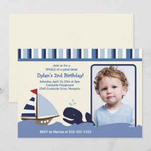 Ahoy Mate 5x7 Anniversaire Photo Invitation