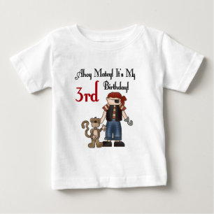 Ahoy Matey Pirate 3ème Anniversaire Tshirts et cad