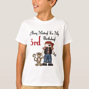 Ahoy Matey Pirate 3ème Anniversaire Tshirts et cad