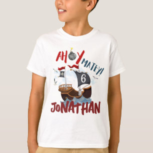 Ahoy Matey Pirate Geburtstagsjunge T-Shirt