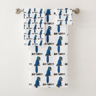 Ahoy Matey Piratenpapagei Cartoon, Lustiger Ara-Vo Badhandtuch Set