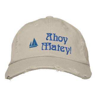 Ahoy Matey Sailors bestickter Hut