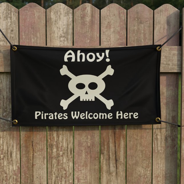 Ahoy! Pirates Welcome Banner (Ahoy! Pirates welcome here!)