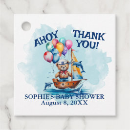 Ahoy sein a Boy Nautical Theme Kinderdusche Geschenkanhänger
