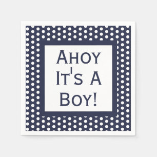 Ahoy sein a Boy Polka Dot Serviette