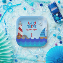 "Ahoy There" Zitat Leuchtturm Segelboot Schatzamt