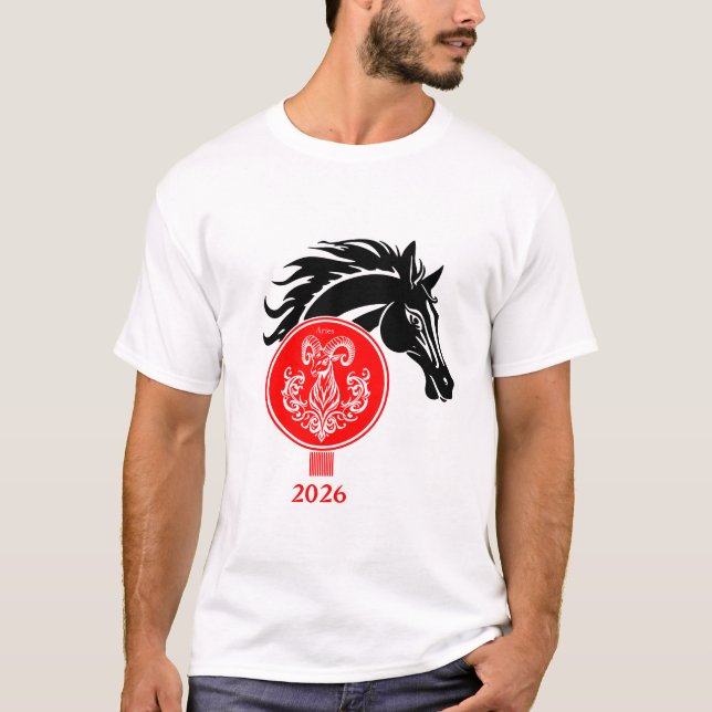 Ähren x Jahr des Pferdes 2026 T-Shirt (Vorderseite)