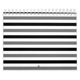 Ahs Schwarz-Weiß-Streifen-Design Kalender