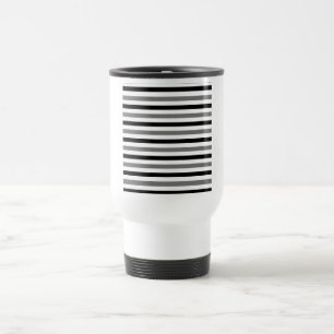 Ahs Schwarz-Weiß-Streifen-Design  Reisebecher