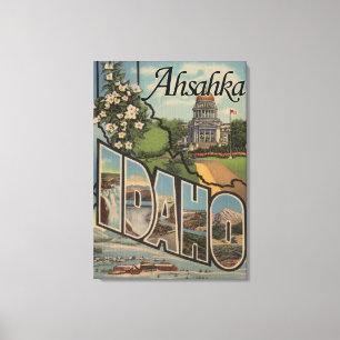 Ahsahka, Idaho - große Buchstabe-Szenen Leinwanddruck