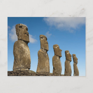 Ahu Akivi, Rapa Nui, Easter Island, Chile 2 Postkarte
