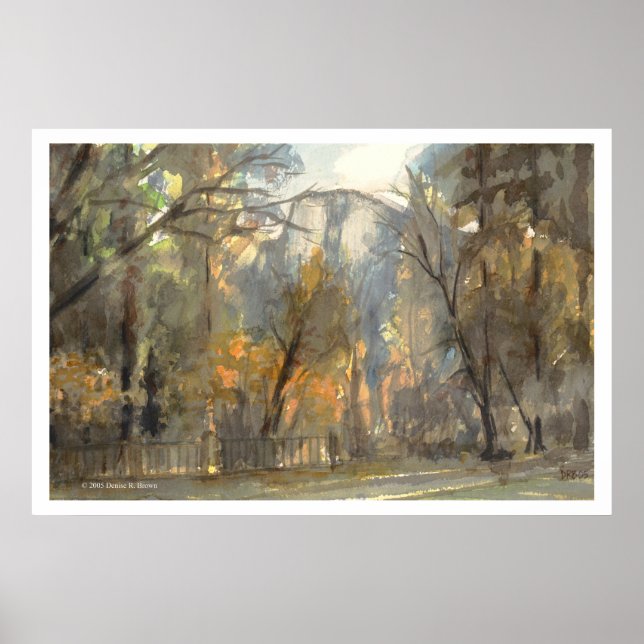 Ahwahnee Lawn Print Poster (Vorne)