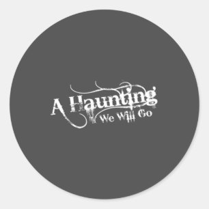AHWWG White Logo, grauer Hintergrund (1 Zoll Logo) Runder Aufkleber