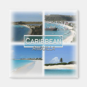 AI0009 Amerika, Anguilla, Karibik, Kühlschrank Magnet