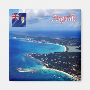AI007 ANGUILLA, Luftaufnahme, Kühlschrank Magnet