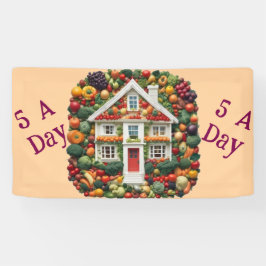AI 5 a day Frucht und Gemüse Vinyl Banner