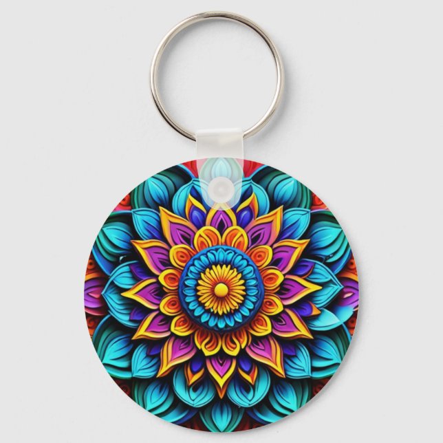 Ai abstract artwork keychain schlüsselanhänger (Vorderseite)