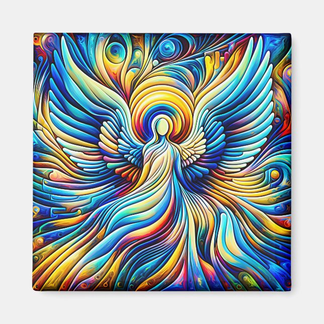 AI Abstrakt Illusionismus Angel Expressionist Effe Magnet (Vorne)